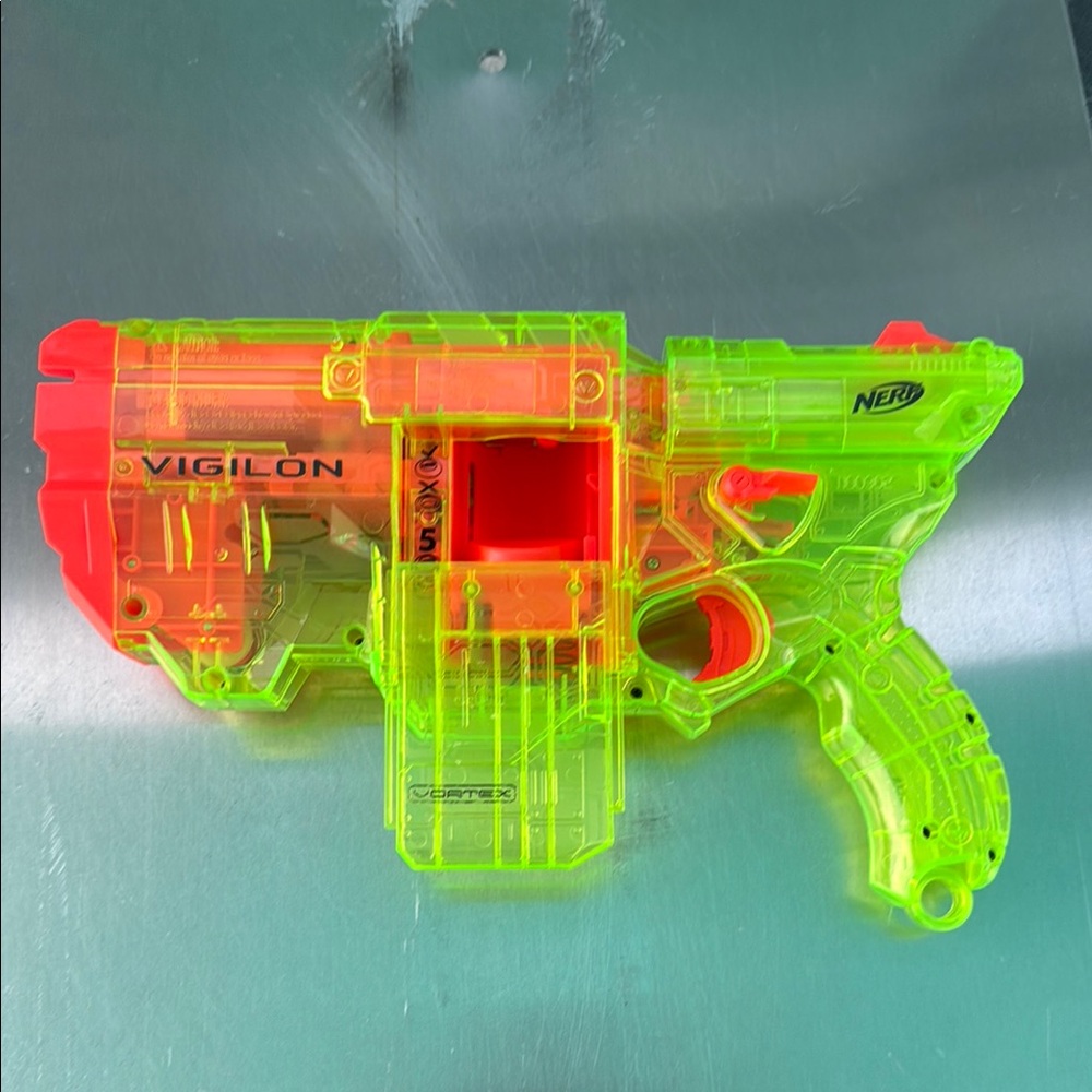 Nerf Green and Orange Action Figures Playset with Futuristic Design